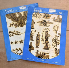 Vintage Meyercord Decals – Vintage Stickers- Americana Designs – 1940s–1950s