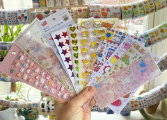Super Huge Lot Of Cute Kawaii Korean + Japanese Stickers: Puffy, Mini, Glitter+