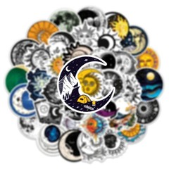 50pcs MOON Phase Stickers, Full Crescent New Moon, Mystery, Witch,Astrology, 203