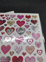 Hearts The paper studio stick a bilites heart stickers Lot Of 2 Sheets