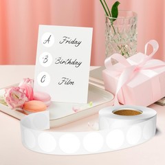 1 Inch Round Color Coding Labels, 1000 PCS Per Roll White Color Coded Dot Sti…