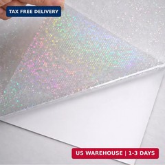 Bleidruck 25 Sheets Bubbles Holographic Clear Vinyl Sticker Paper Self Adhesive