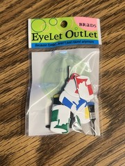 Eyelet Outlet Shape Brads 12/Pkg Paint Mates Paint Cans Brushes