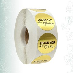 Round Thank You Labels Sticker Self-adhesive Home-made Sticky Wrapping Stickers