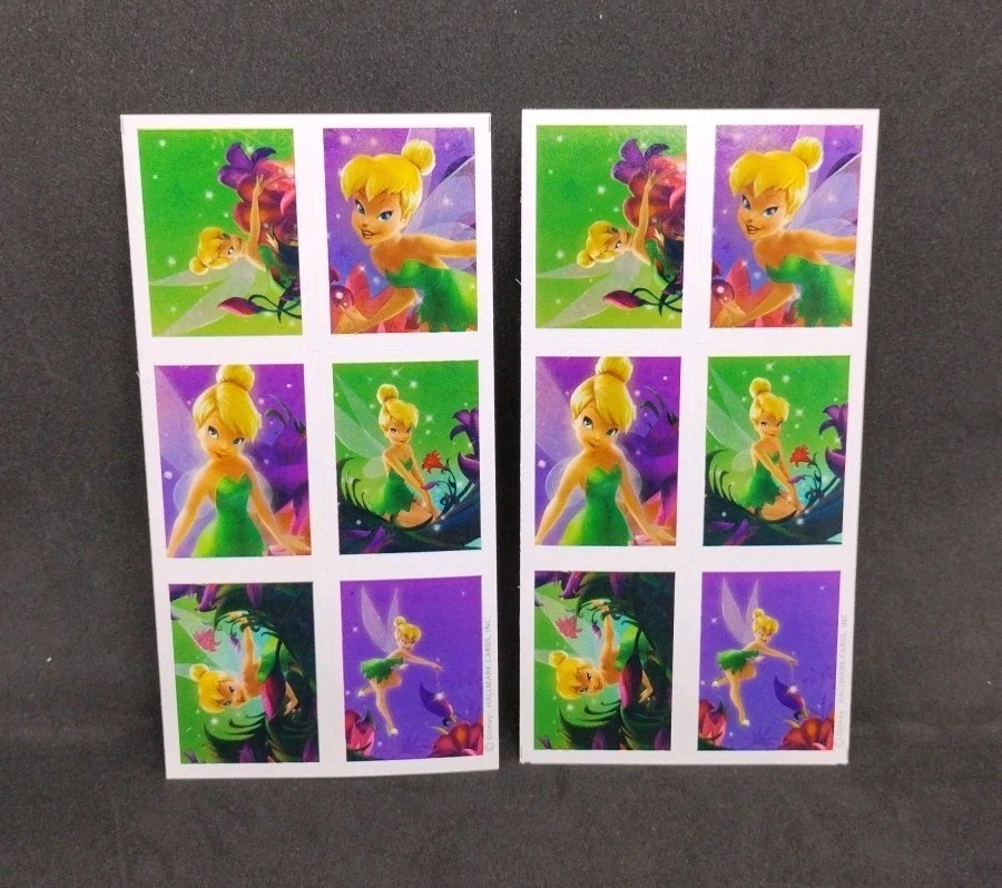 TINKERBELL 2 SHEETS 12 STICKERS PARTY SUPPLIES CRAFT STICKER Disney