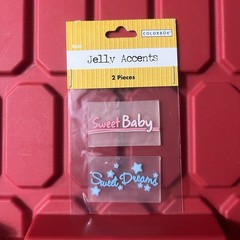 Colorbok Jelly Accents 2 Pieces Sweet Baby Dreams Scrapbooking Brand NEW
