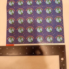 Vintage Rare 1999 Scholastic Book Club Stamp Stickers 41 Stickers World READ