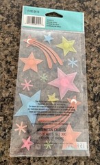 Jolee’s Boutique VELLUM STARS Dimensional Stickers Glitter Bling