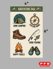 Father’S Day Stickers for Kids – 4 Sticker Sheets, 24 Stickers FREE SHIPPING