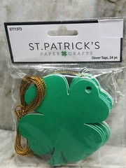 Saint Patrick LEAF CLOVER SHAMROCK Tags 24 Pc