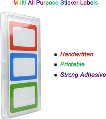 Strong Adhesive Name Tags – 3.5×2.25 Size, 400 Colorful All-Purpose Stickers