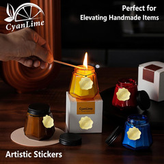 600 PCS Gold Heart Stickers, Embossed Wax Seal Gold Foil Stickers, Self-Adhesive