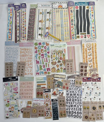 *Lot of 269 Scrapbook Stickers 3D Vellum Rain Dots Mix of Vintage and modern
