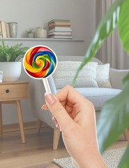 Rainbow Lollipop Die Cut Vinyl Stickers Set Scrapbooking Laptop Waterbottle
