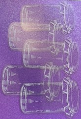 WHITE DECORATIVE JAR Mylar Sticker(5pc)Canning Jar•Mason •Food•Glass•Card Making
