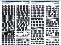 MECANORMA Transfer Lettering Sheet A3, Letraset, #648 HUDSON 10MM