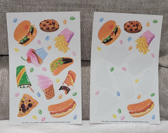 Vintage Current Inc. «All Occasion» 1992 Sticker Sheet Food Pizza Burger Cookie