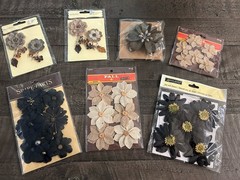 Mixed Lot Flowers Floral Scrapbook /Craft Embellishments All New L🌸🌸k!!