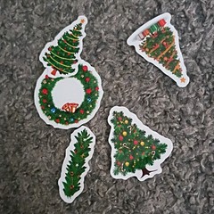 100 Christmas & Animal Cartoon Stickers For Scrappbooking Lot, Colorful Theme