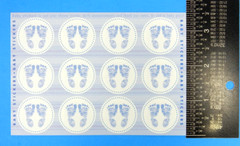 Baby Boy Footprints Blue Sticker Seals Sheets Set Of 3