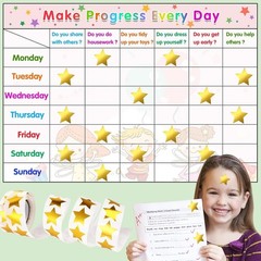 Gold Star Stickers,1 Inch Gold Star Stickers for Kids Reward Self Adhesive Me…