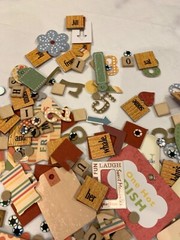 1000’s Papercrafting Chipboard Accents Scrabble Wood Letter Tags Sayings