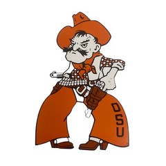Lot of 10 OSU Pistol Pete Die Cuts 10″ x 6″ Cardstock Oklahoma State Cowboys