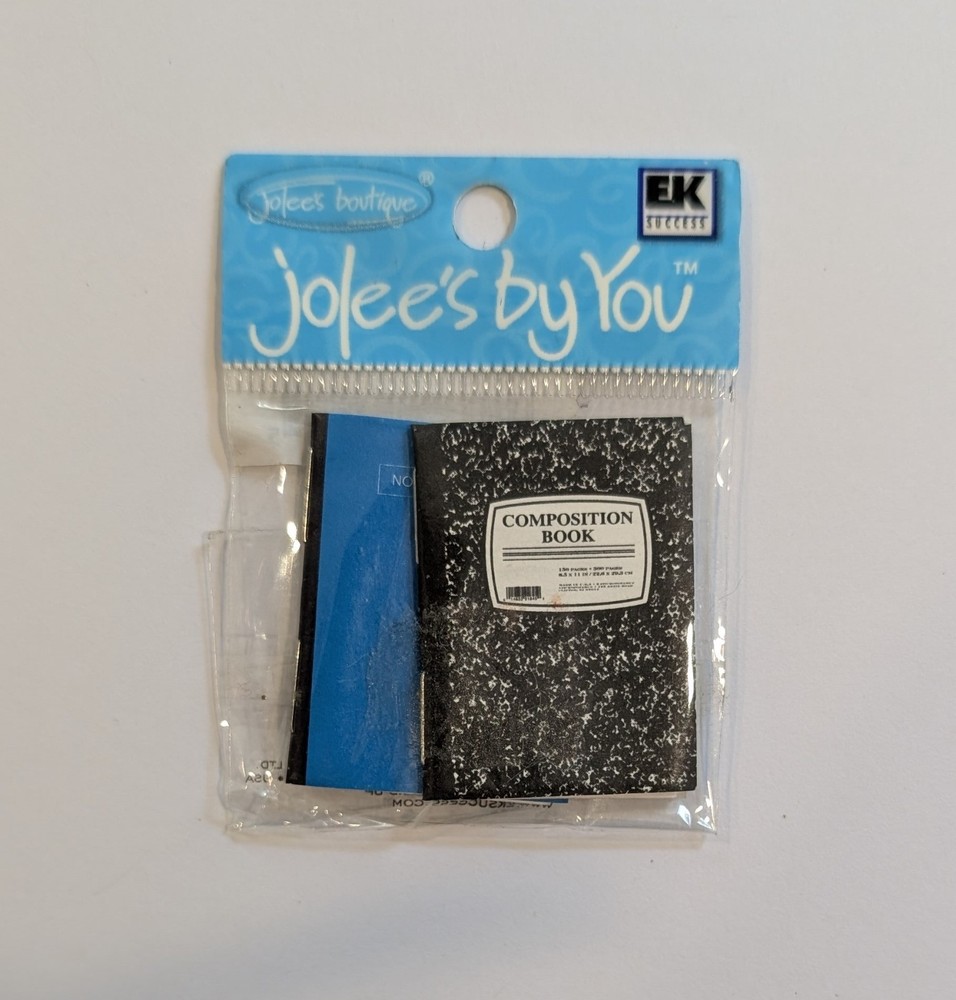 RARE Jolee’s Composition Books School Notebooks MINI Scrapbooking Embellishments