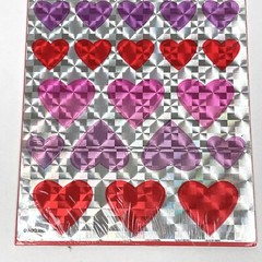 NEW Stickety Doo Da HOLOGRAM HEARTS American Greetings Stickers 2 Sheets