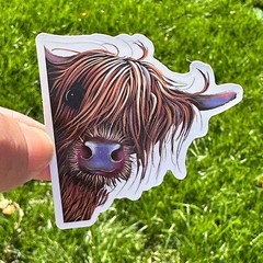 25pcs HIGHLAND Cows stickers, Cows, animals, FREE Shipping*