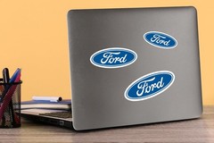 FORD OVAL EMBLEM DIE CUT VINYL 50 CT STICKER PACK
