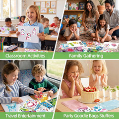 24 Sheets 8.27»×5.9» Make Your Own Stickers for Kids Toddlers, Make a Face Sti