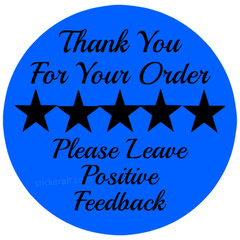 Thank You Stickers 5 Star Feedback Labels Small Business Packaging