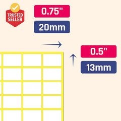 (900 Pack) 0.75″ X 0.5″ – Price Stickers, Small White Labels Stickers