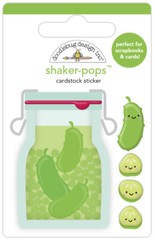 Doodlebug Stickers Shaker-Pop 3D Big Dill Snap Lid Jar Pickles Slices Faces