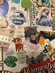 150+ Pieces Junk Journal LOT Scrapbooking Stickers Cutout Clippings Ribbon BONUS