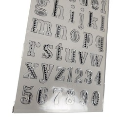Set of 2 Alphabet Metallic Stickers Textured Craft Decals By Crafters Square