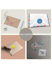 1 Roll 500pcs Smiling Face Round Paper Stickers for Teachers Rewards & Gifts