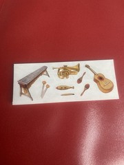 Vintage Creative Memories Classroom Instruments Sticker Strip