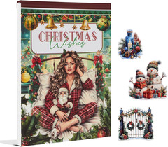 Christmas Wishes Scrapbook Stickers for Journaling Supplies, Pre-Cut Xmas Holida