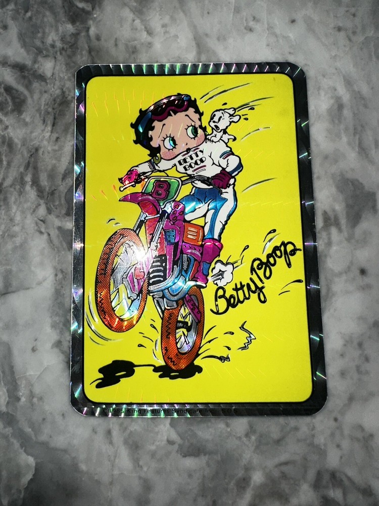 Betty Boop Vending Machine Prism Sticker 1985 Rare Vintage Motorcycle