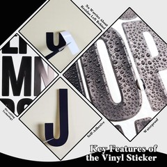 280 Alphabet Number Stickers, 8 Sheets 2 Inch Self-Adhesive Vinyl Letters Sticke