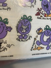 Vintage Mr. Men & Little Miss 3M Scratch & Sniff Stickers- Grape