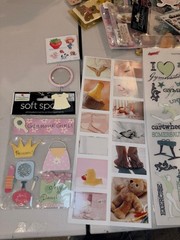 Baby Girl Scrapbooking Embellishments Lot Stickers Paper Crafts Mixed Media