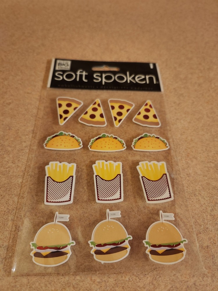 Me & My Big Ideas/Soft Spoken~Fast Food~Dimensional Stickers