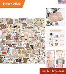 120Pcs Vintage Watercolor Stickers – Scrapbook Supplies for DIY Projects