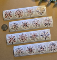 16 Beautiful Artsy Snowflake Stickers Boho Style Christmas Snowflake Stickers