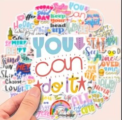 10pcs Motivational Quote Stickers- Scrapbook, Journal, DIY Crafts & Card