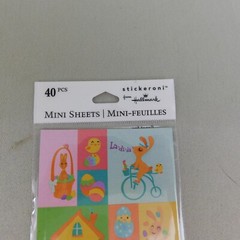 4 Packages Hallmark Stickeroni Easter Stickers Fuzzy 112 Total Stickers #3443