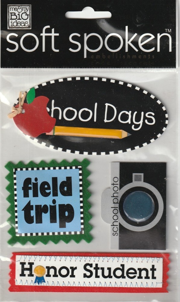 MAMBI Soft Spoken 3D stickers SCHOOL DAYS Theme 90510 Fast FREE Shipping!